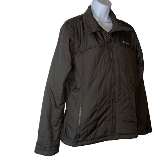 Columbia Lightweight Jacket Womens L Gray Quilted Zipper Pockets Embroidered - Picture 4 of 10